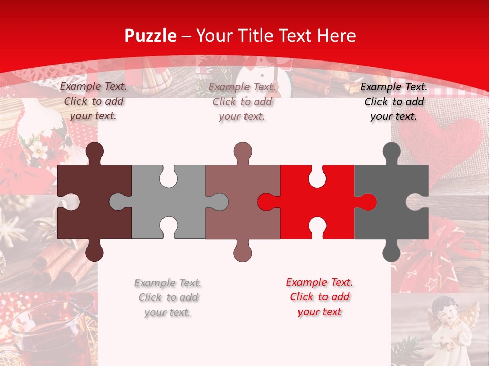 Weihnachtsschmuck Weihnachtsengel Rote PowerPoint Template