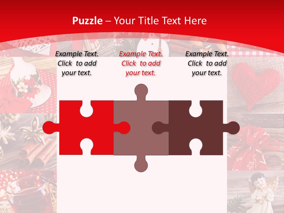 Weihnachtsschmuck Weihnachtsengel Rote PowerPoint Template