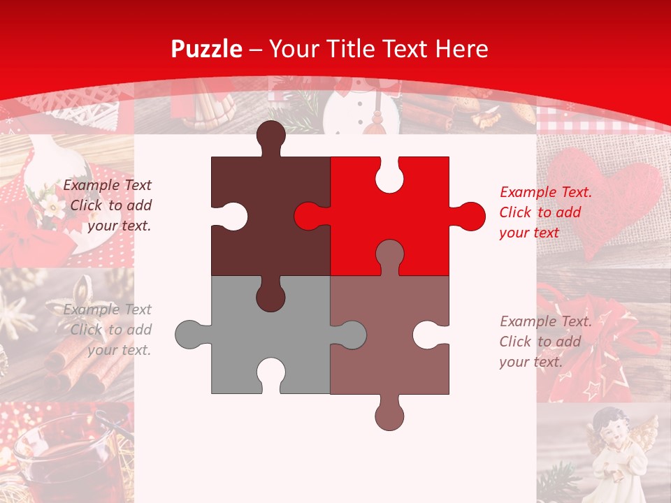 Weihnachtsschmuck Weihnachtsengel Rote PowerPoint Template