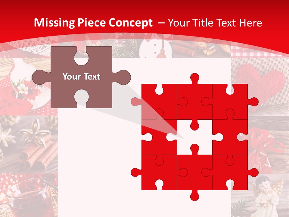 Weihnachtsschmuck Weihnachtsengel Rote PowerPoint Template