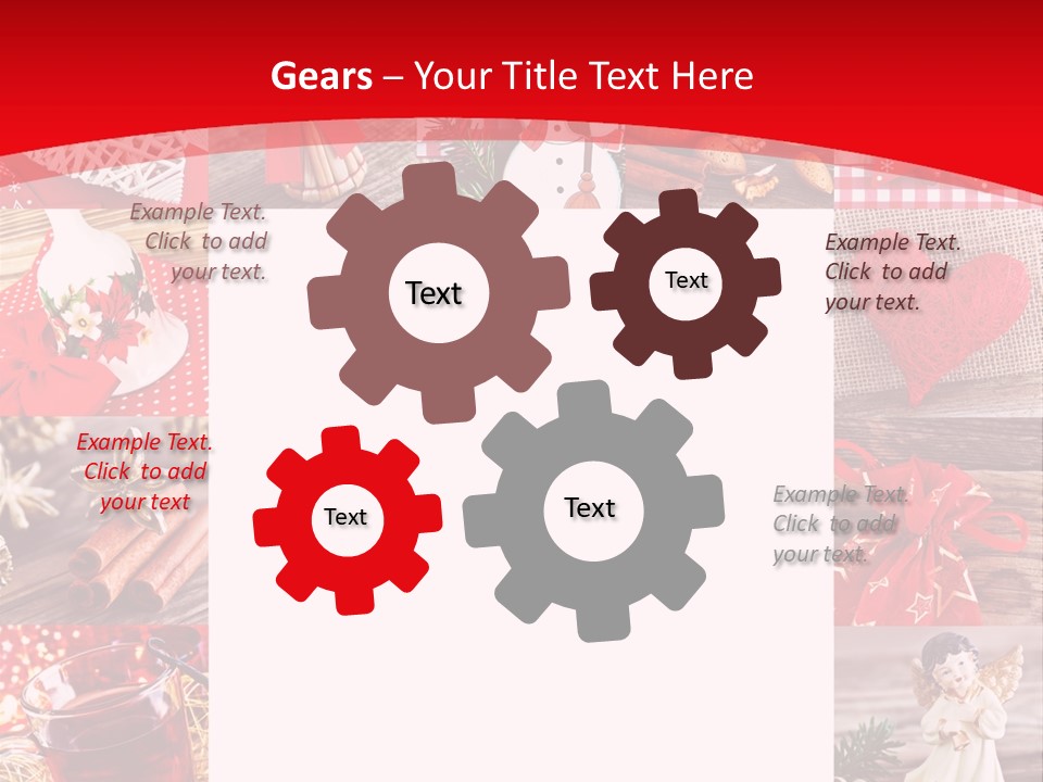 Weihnachtsschmuck Weihnachtsengel Rote PowerPoint Template