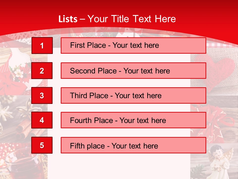 Weihnachtsschmuck Weihnachtsengel Rote PowerPoint Template