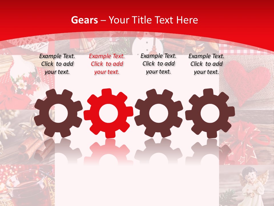 Weihnachtsschmuck Weihnachtsengel Rote PowerPoint Template