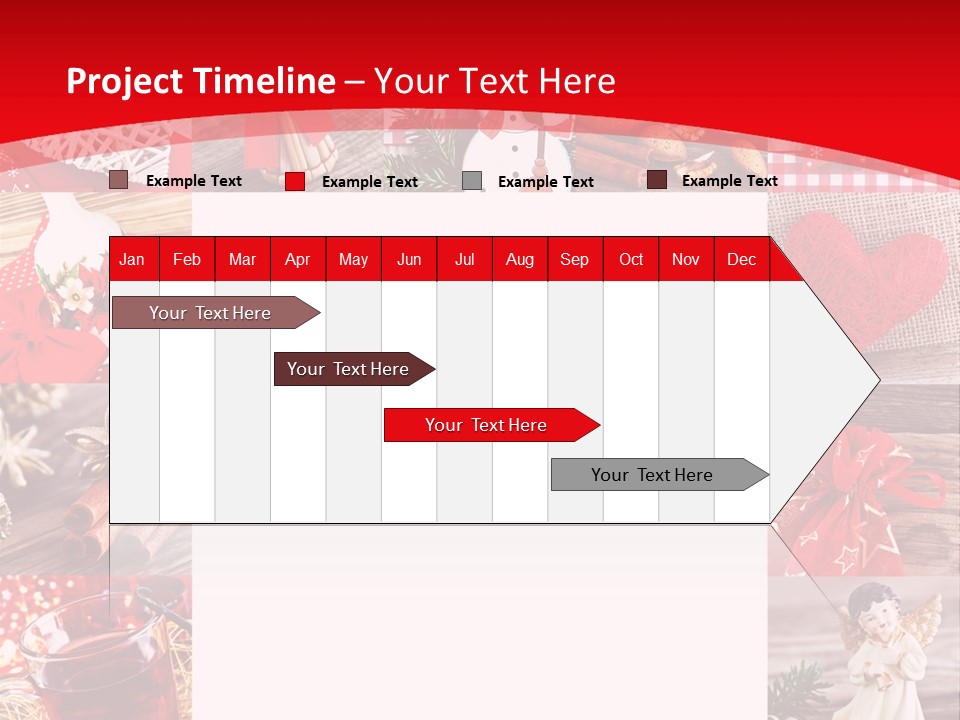 Weihnachtsschmuck Weihnachtsengel Rote PowerPoint Template
