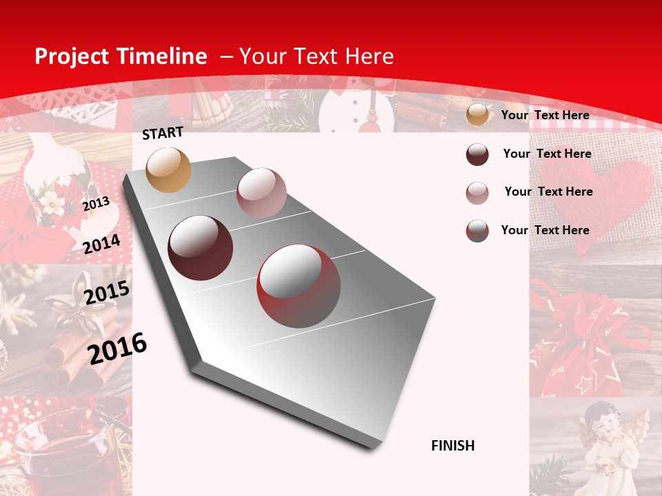 Weihnachtsschmuck Weihnachtsengel Rote PowerPoint Template