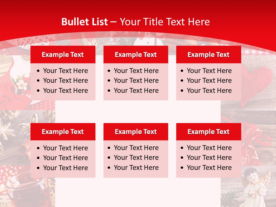 Weihnachtsschmuck Weihnachtsengel Rote PowerPoint Template