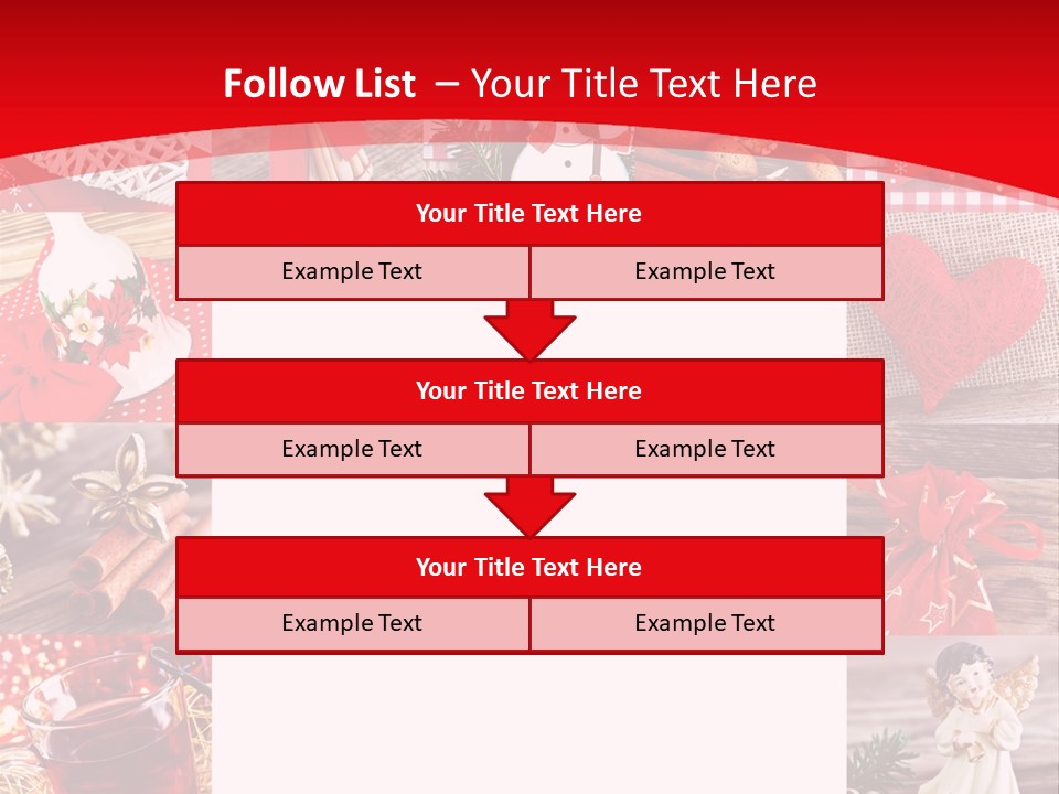 Weihnachtsschmuck Weihnachtsengel Rote PowerPoint Template