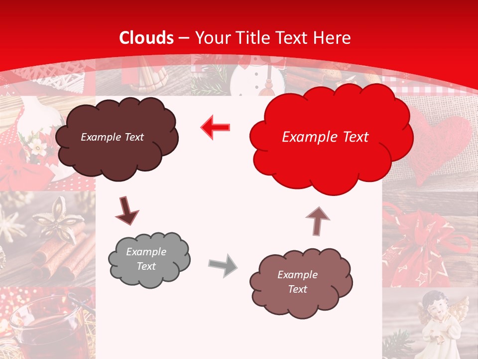 Weihnachtsschmuck Weihnachtsengel Rote PowerPoint Template