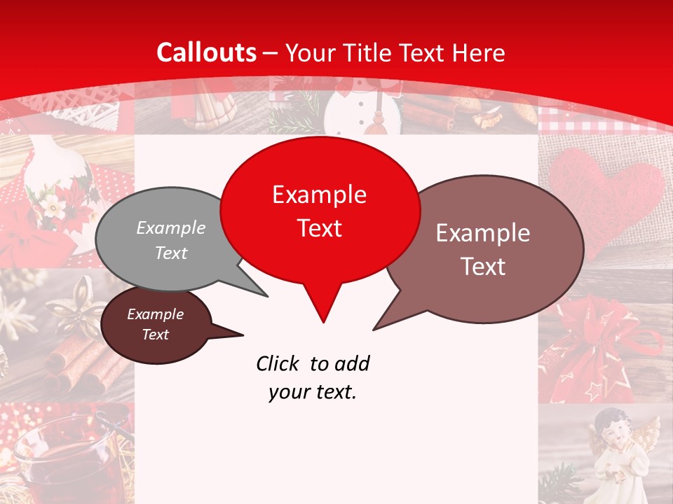 Weihnachtsschmuck Weihnachtsengel Rote PowerPoint Template