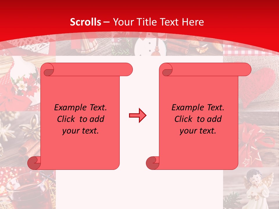 Weihnachtsschmuck Weihnachtsengel Rote PowerPoint Template