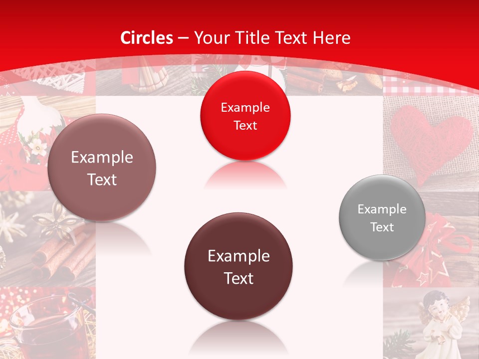 Weihnachtsschmuck Weihnachtsengel Rote PowerPoint Template