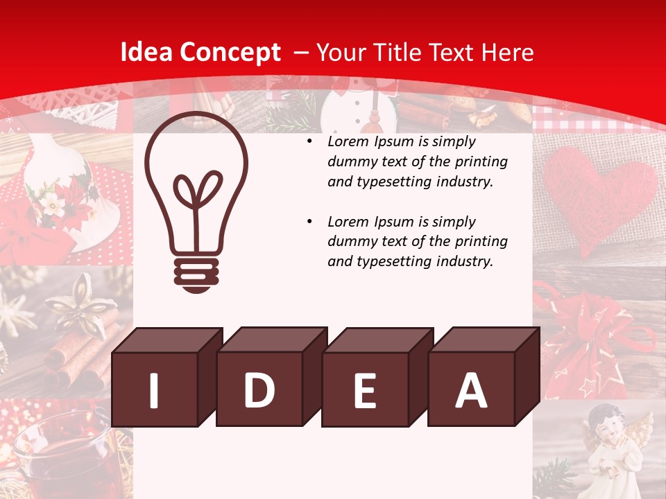 Weihnachtsschmuck Weihnachtsengel Rote PowerPoint Template