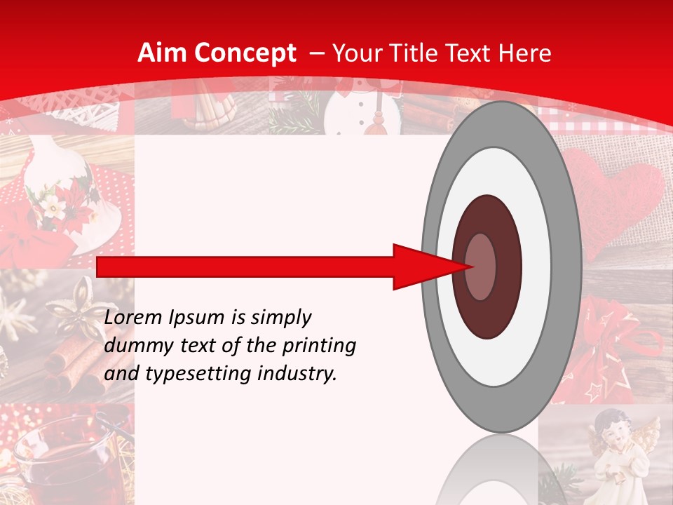 Weihnachtsschmuck Weihnachtsengel Rote PowerPoint Template