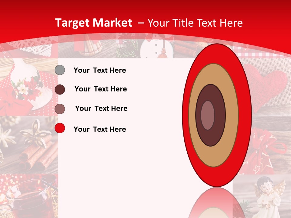 Weihnachtsschmuck Weihnachtsengel Rote PowerPoint Template
