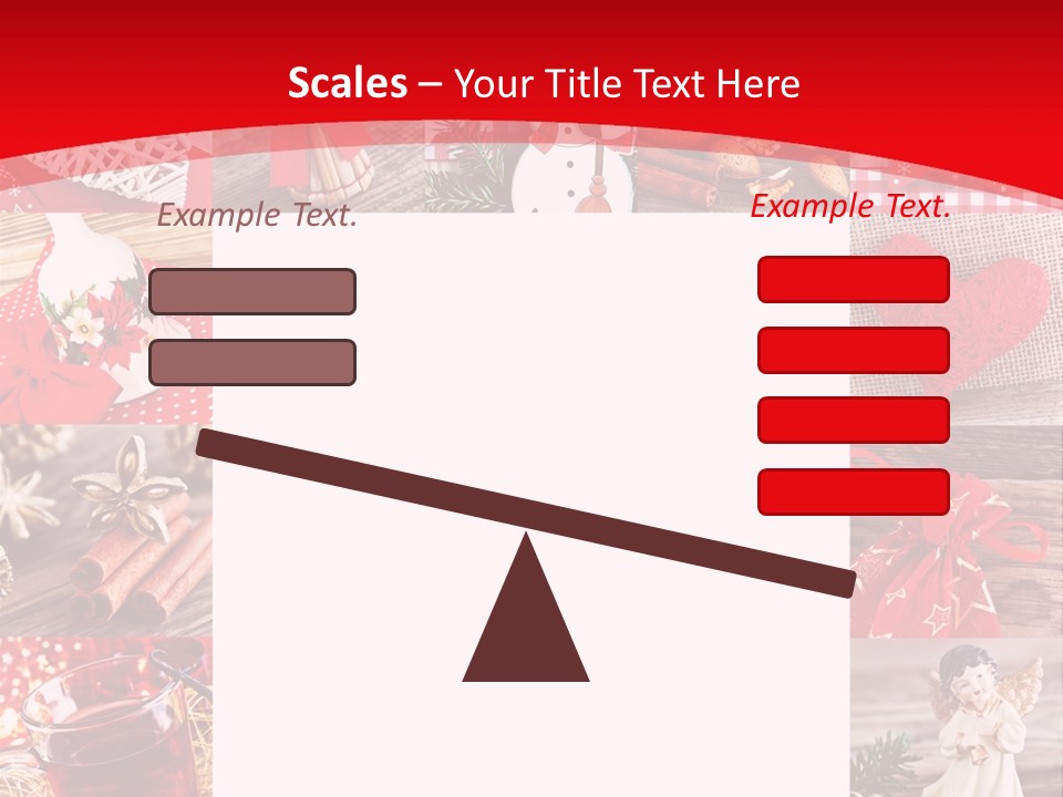 Weihnachtsschmuck Weihnachtsengel Rote PowerPoint Template