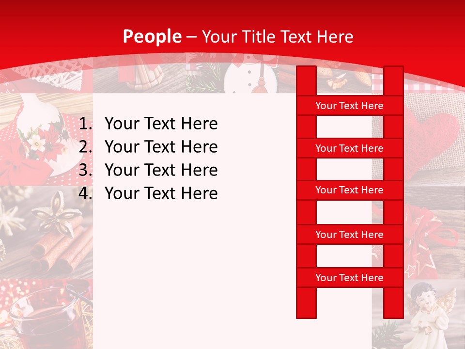 Weihnachtsschmuck Weihnachtsengel Rote PowerPoint Template