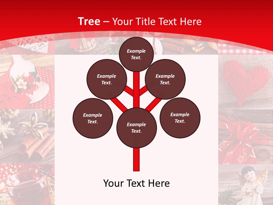 Weihnachtsschmuck Weihnachtsengel Rote PowerPoint Template