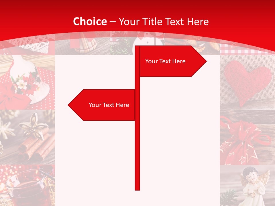 Weihnachtsschmuck Weihnachtsengel Rote PowerPoint Template