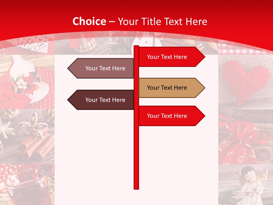 Weihnachtsschmuck Weihnachtsengel Rote PowerPoint Template