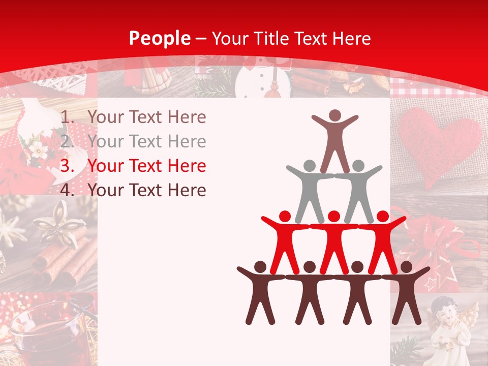 Weihnachtsschmuck Weihnachtsengel Rote PowerPoint Template