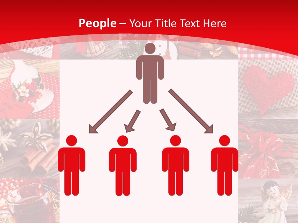 Weihnachtsschmuck Weihnachtsengel Rote PowerPoint Template