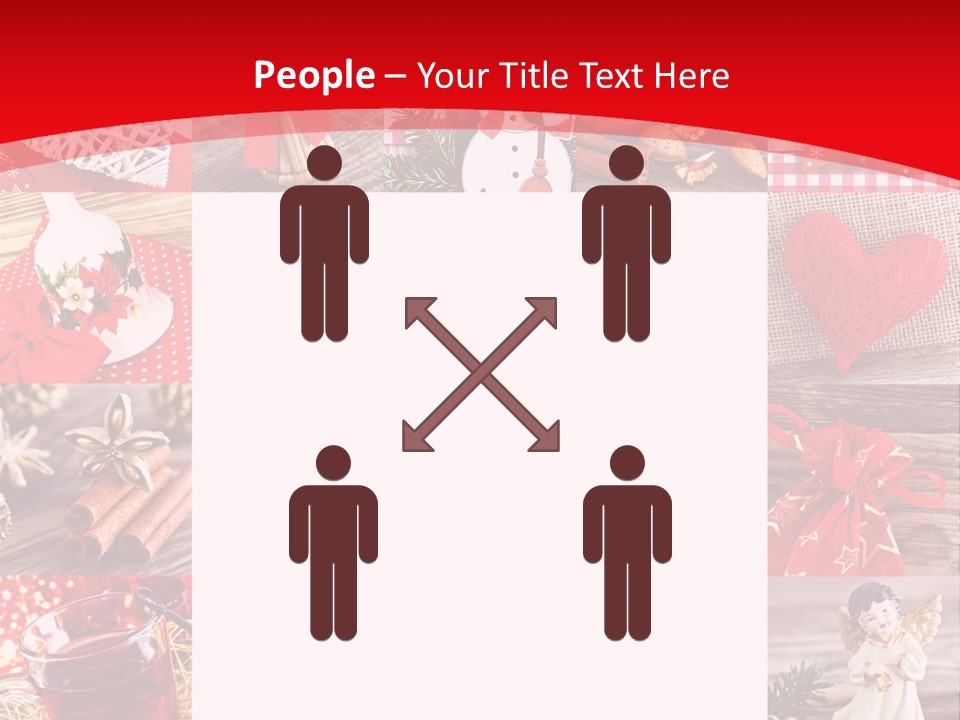 Weihnachtsschmuck Weihnachtsengel Rote PowerPoint Template