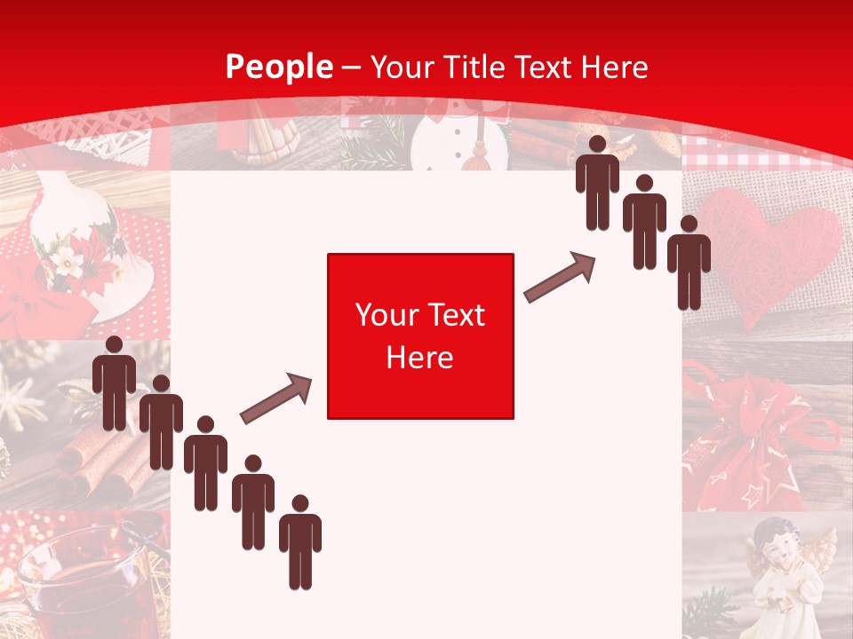 Weihnachtsschmuck Weihnachtsengel Rote PowerPoint Template