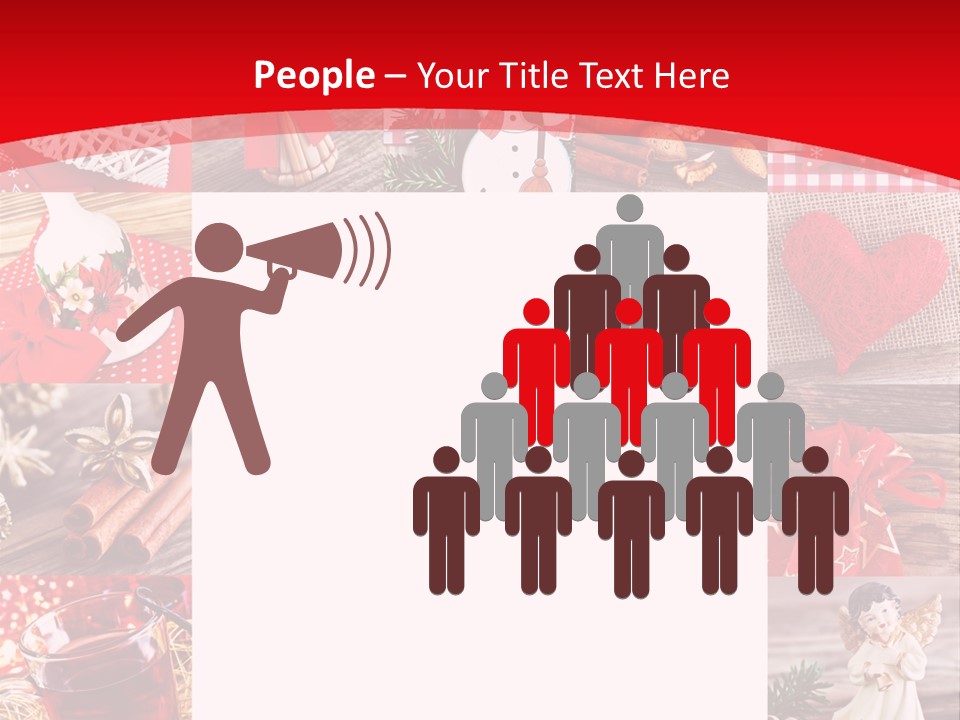 Weihnachtsschmuck Weihnachtsengel Rote PowerPoint Template