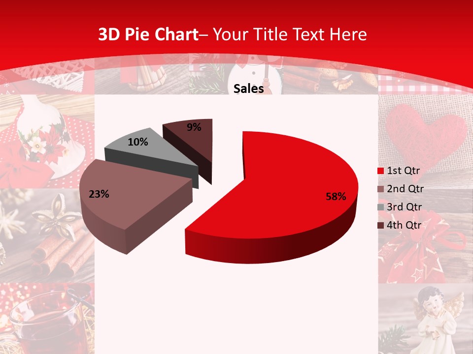 Weihnachtsschmuck Weihnachtsengel Rote PowerPoint Template