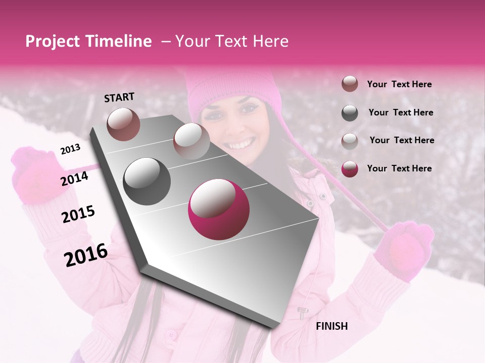 Cheerful Happiness Slim PowerPoint Template