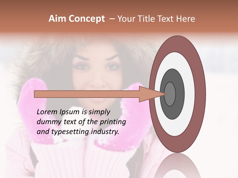 Brunette Outdoor Game PowerPoint Template