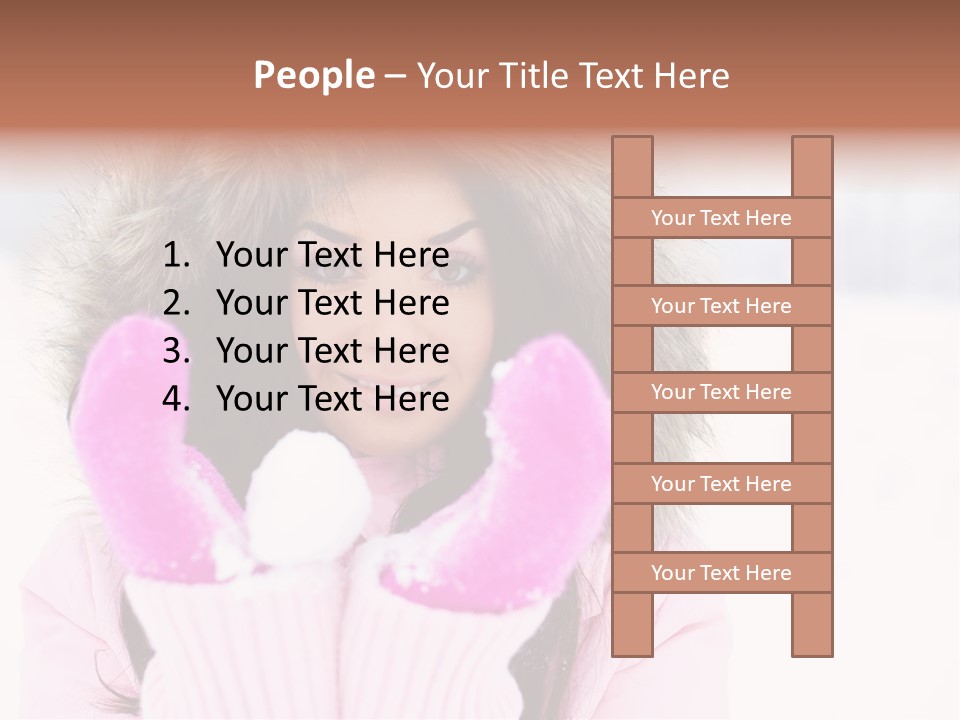 Brunette Outdoor Game PowerPoint Template