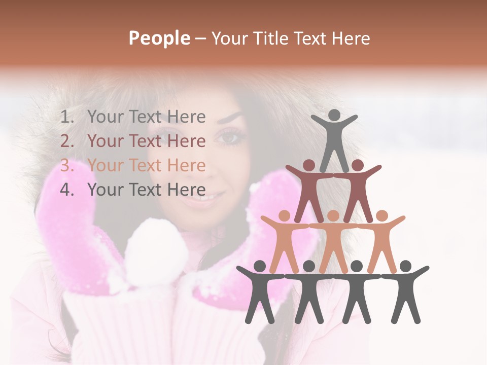 Brunette Outdoor Game PowerPoint Template