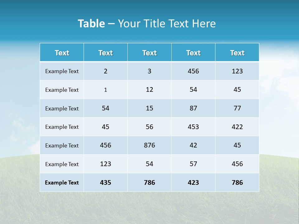 Hill Environment Grass PowerPoint Template