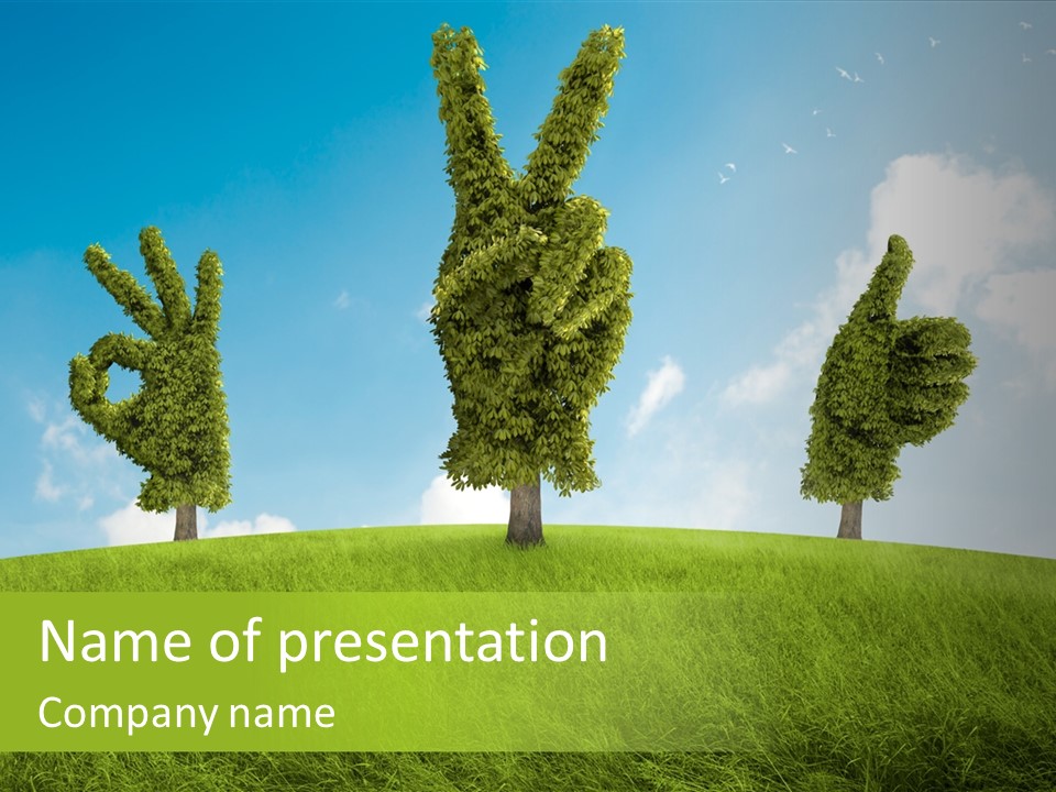 Good Environment Victory PowerPoint Template