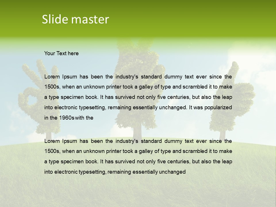 Good Environment Victory PowerPoint Template