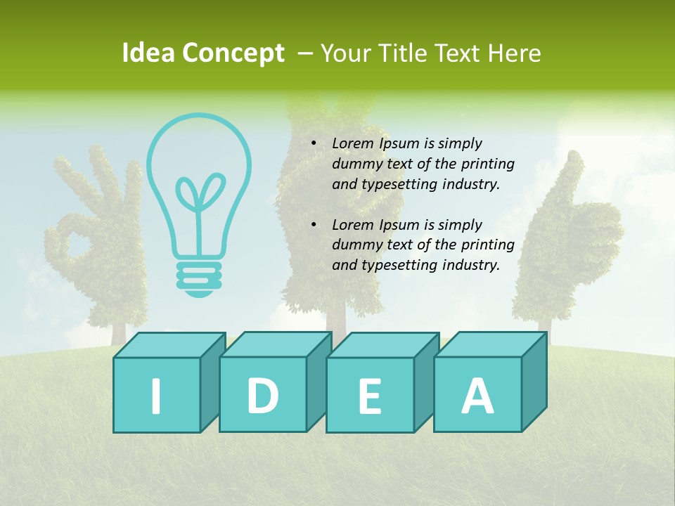 Good Environment Victory PowerPoint Template