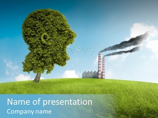 Smoke Toxics Tree Gesture PowerPoint Template