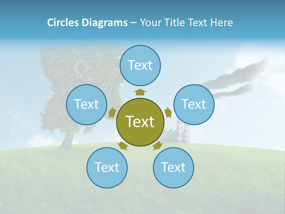 Smoke Toxics Tree Gesture PowerPoint Template