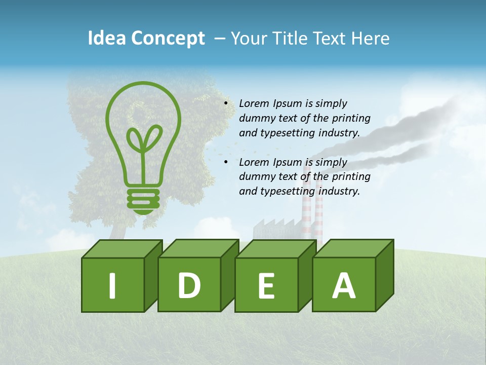 Smoke Toxics Tree Gesture PowerPoint Template