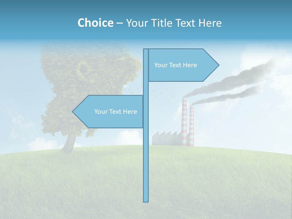 Smoke Toxics Tree Gesture PowerPoint Template