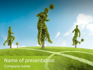 Horizon Flora Shape PowerPoint Template