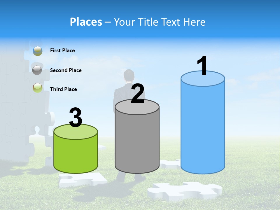 Natural White Green PowerPoint Template