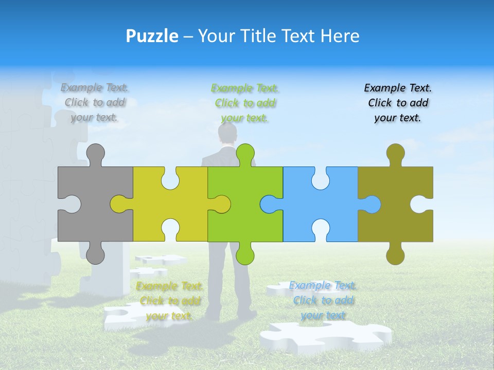 Natural White Green PowerPoint Template