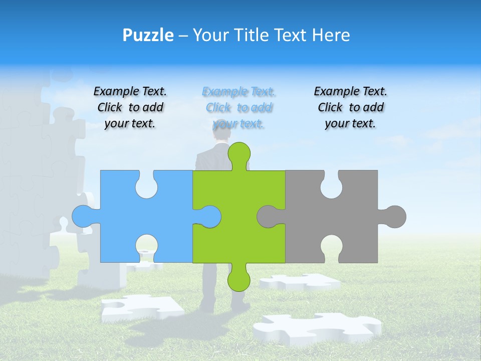 Natural White Green PowerPoint Template