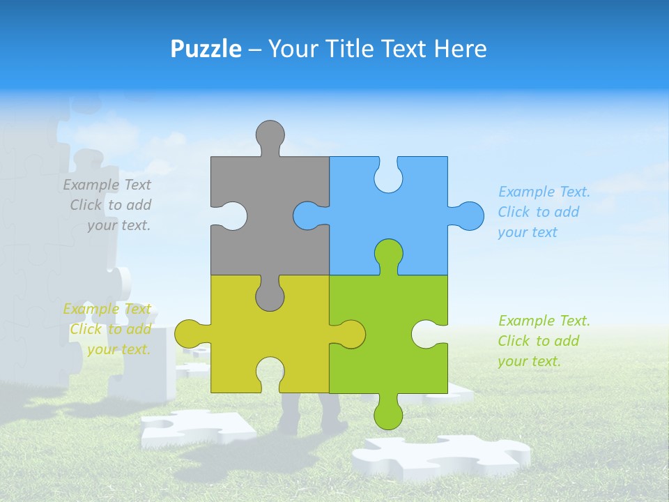 Natural White Green PowerPoint Template