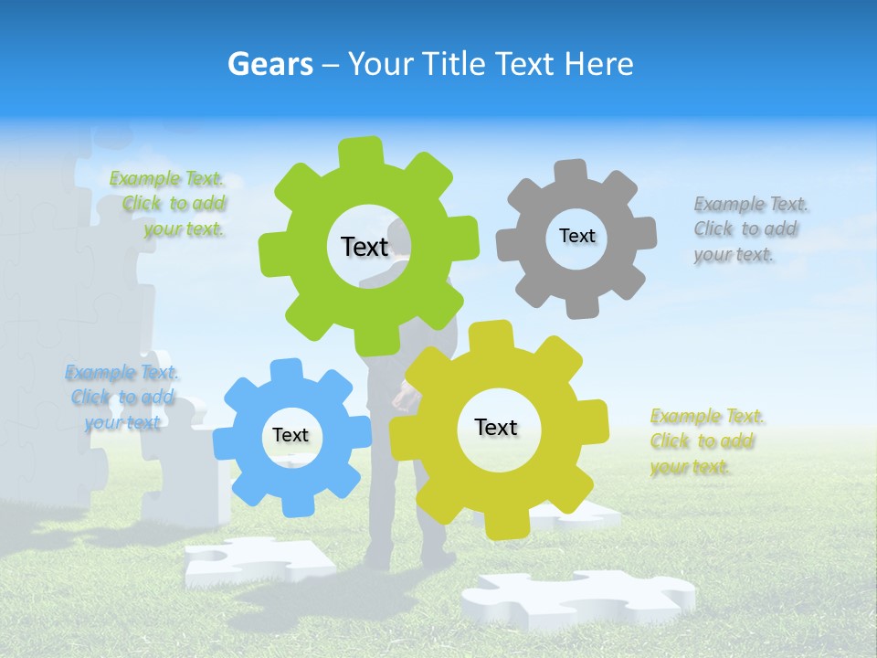 Natural White Green PowerPoint Template