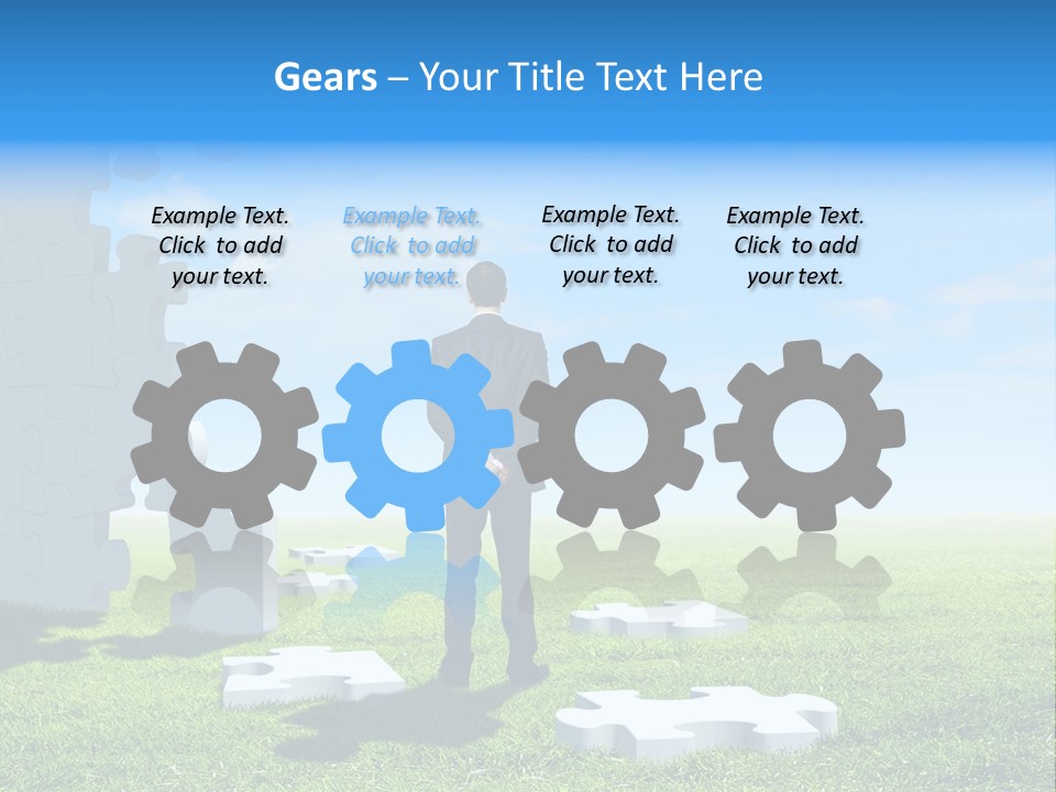 Natural White Green PowerPoint Template