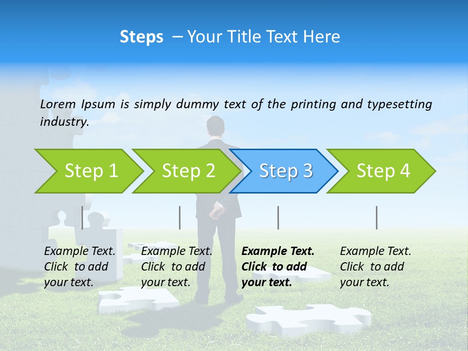 Natural White Green PowerPoint Template