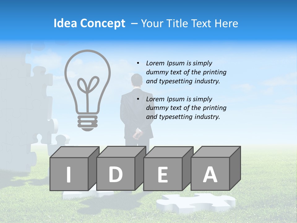 Natural White Green PowerPoint Template